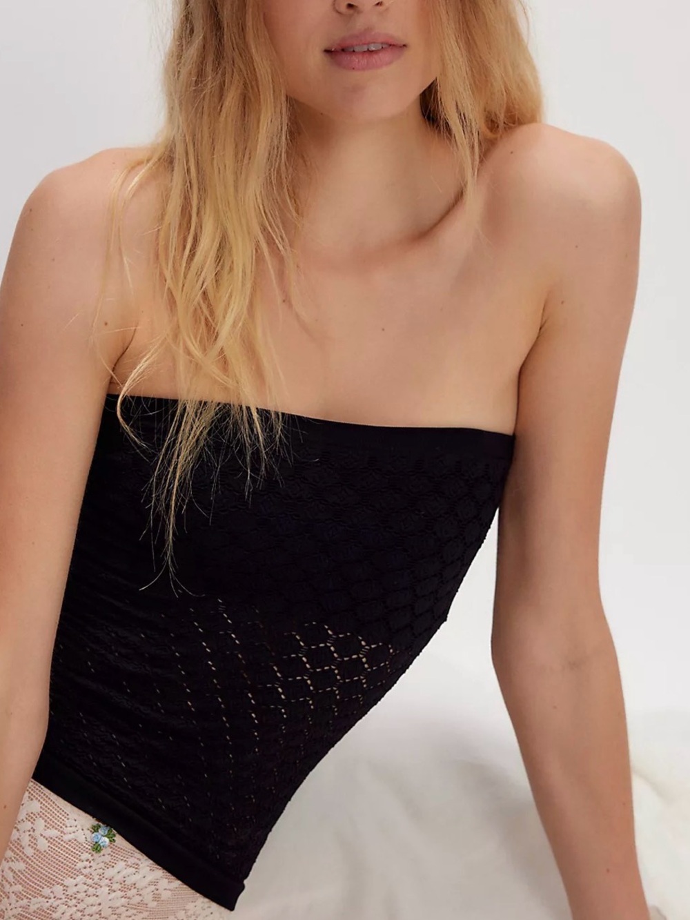 New Free People Intimately Honey Textured Tube in Black Size M/L